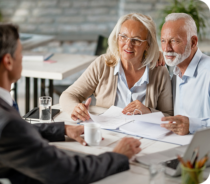 Elderly Couple Meeting With a Lawyer 